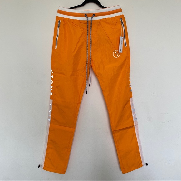 Stonevale Men Orange Reflective Track Pants - Picture 1 of 7